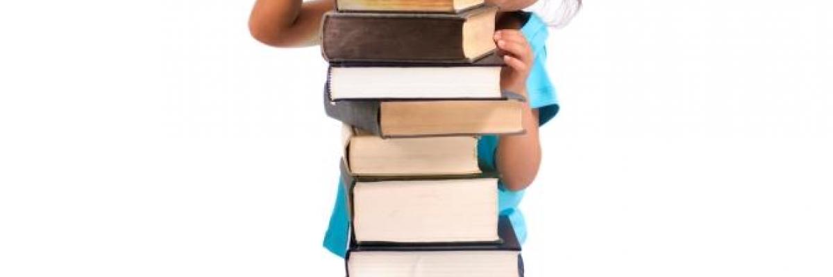 books and young girl