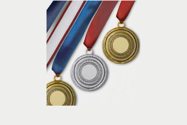 Medallions for first second and third places