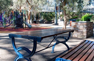 Picnic table at Centennial park