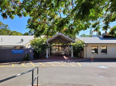 The front entrance of Addie Mills Centre
