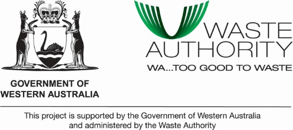 Waste Authority logo  and acknowledgement of funding