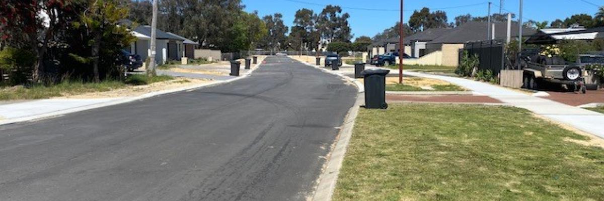 Newly constructed road
