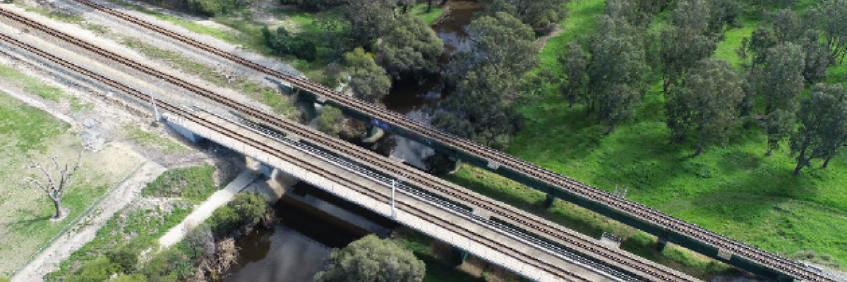 Birdseye view of Canning Bridge