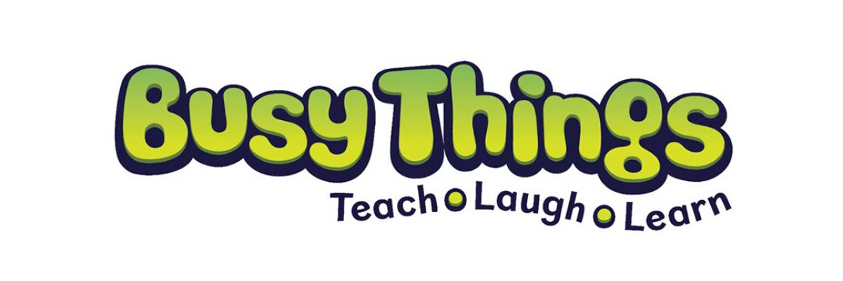 busythings logo teach laugh learn
