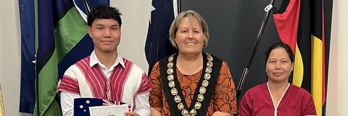City of Gosnells Mayor Terresa Lynes with the City’s newest citizens