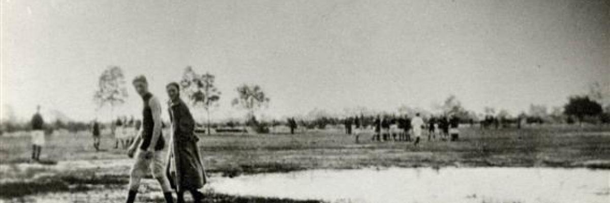 Historic photo of a football field in Gosnells, 1920