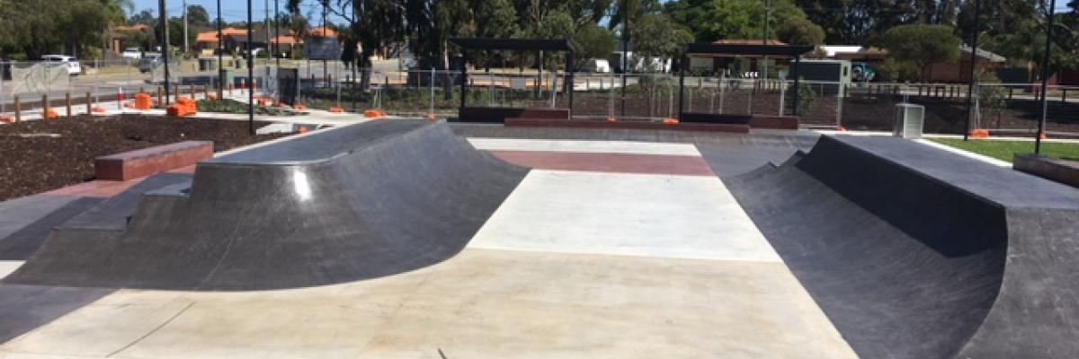 Mills Park Skate Plaza ramps