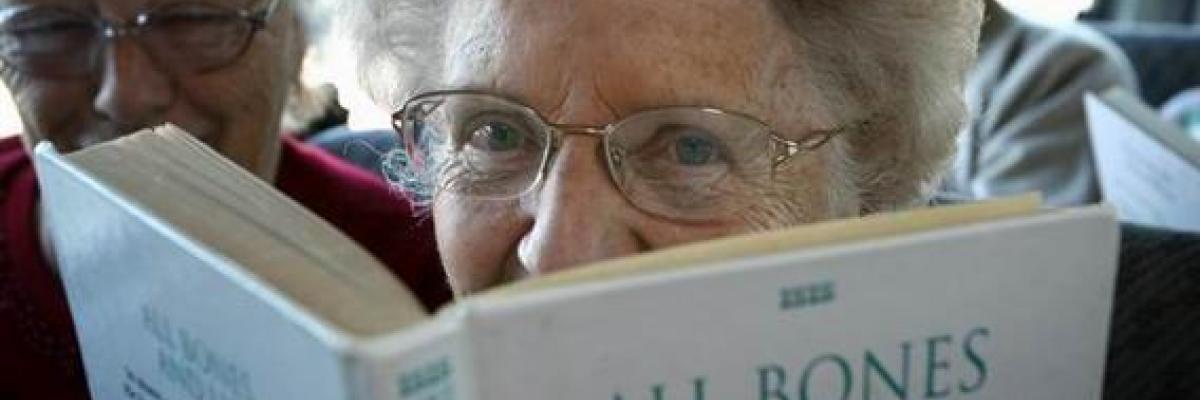 Old Lady Reading