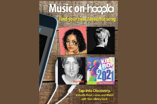 hoopla promotional material for music