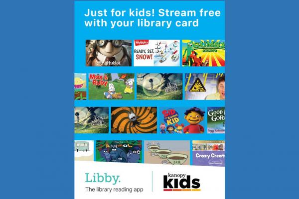 promotional image for Libby access to Kanopy Kids