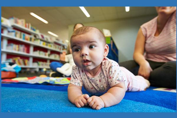 Baby at Thornlie library storytime