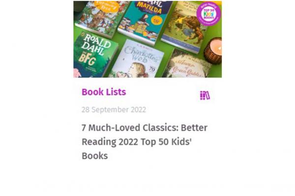 Better Reading book list header