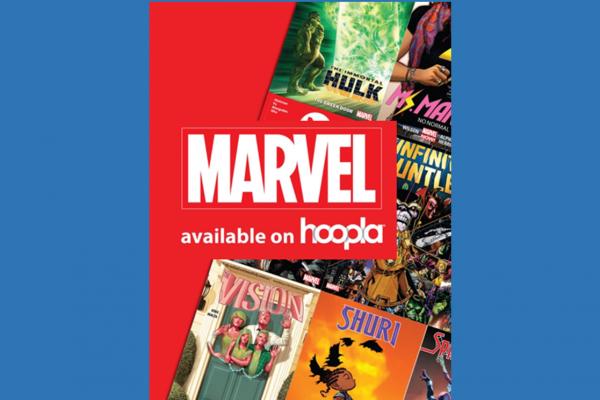 hoopla promotional image for marvel comics