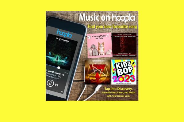 promotional image for hoopla music