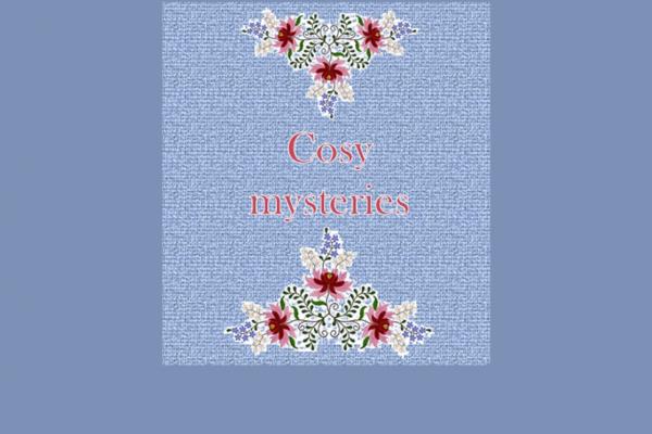 embroidered flowers decorating the theme of cosy mysteries