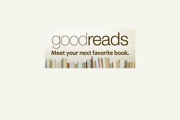 Goodreads logo and some book spines