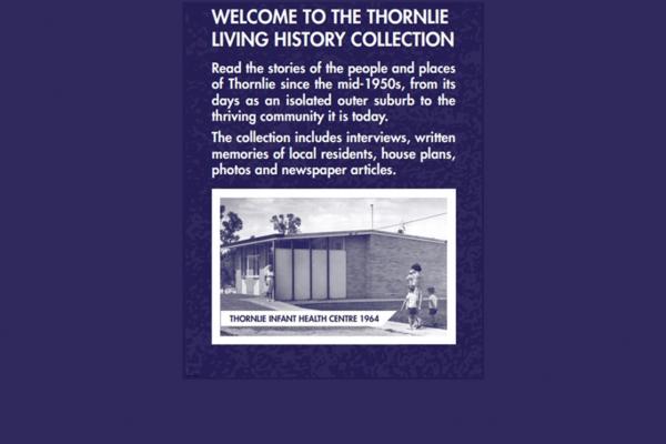 promotional material for Thornlie Living History Collection