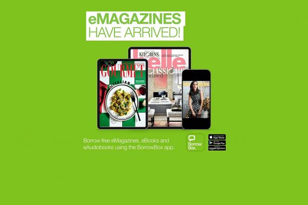 three e-magazine covers