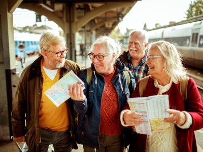 senior travel train group