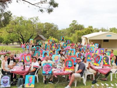 Group photo of Paint Your Partner Picnic attendees