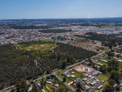 Southern River Business Park from the sky