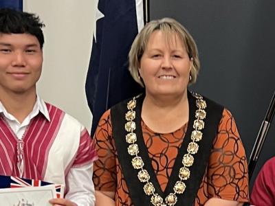 City of Gosnells Mayor Terresa Lynes with the City’s newest citizens