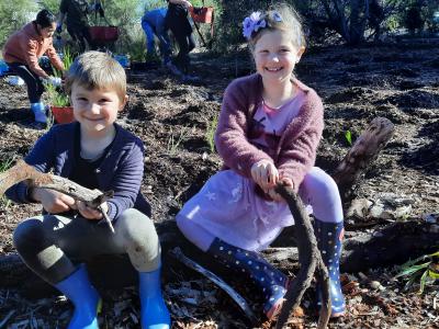Children take part in planting day