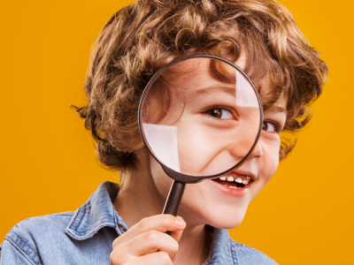 Kid with Magnifier