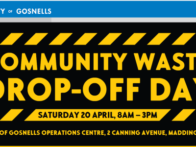Community waste drop-off day image including date and time