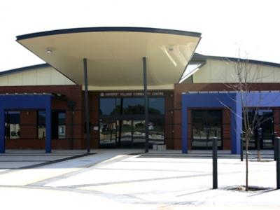 The front entrance of Amherst Function Centre